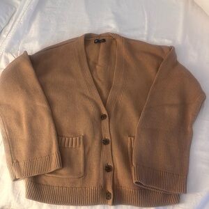 GAP pocket cardigan - TAN/CAMEL